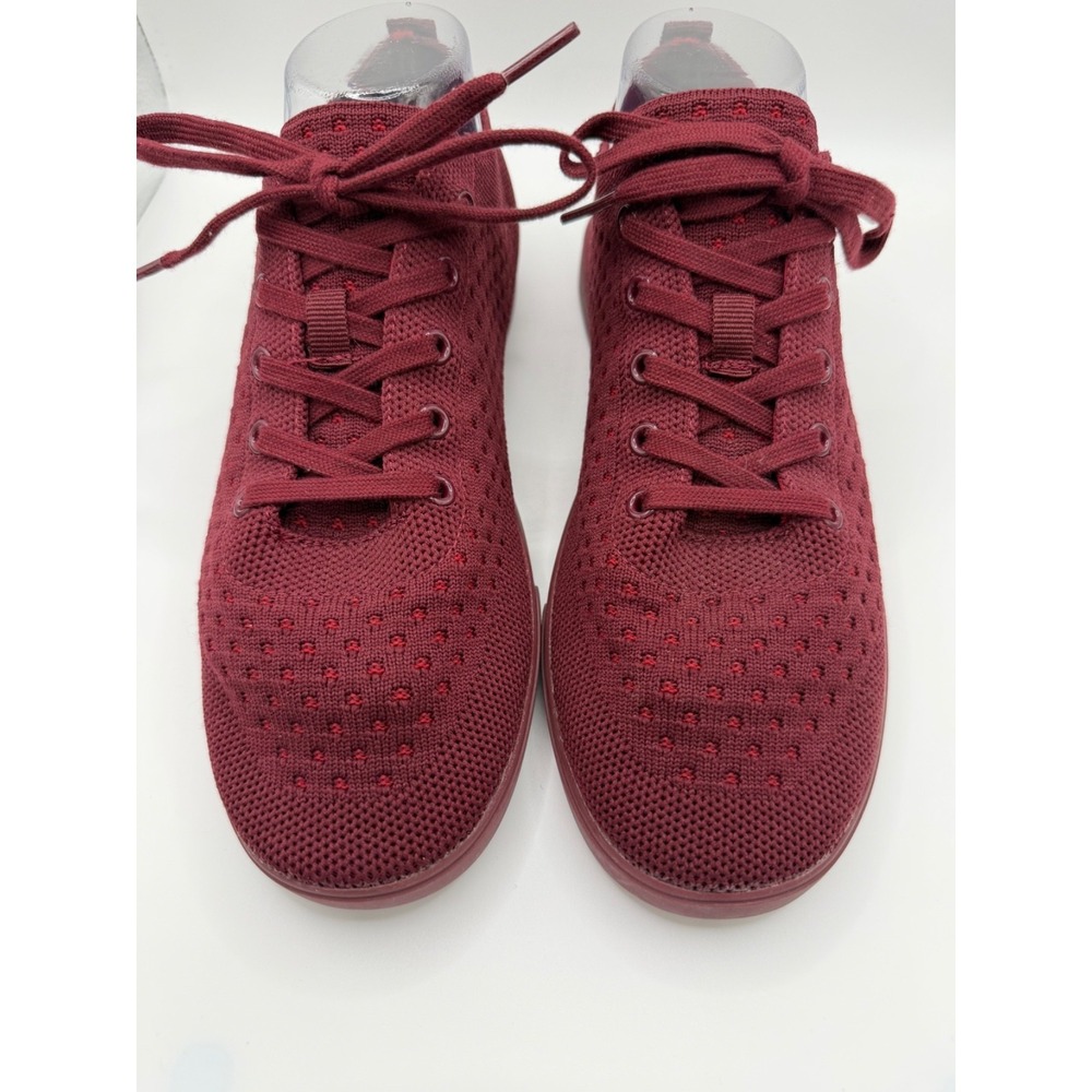 SUAVS Maroon Knit womens Sz 9.5 Lightweight Breathable Lace Up Casual Sneaker